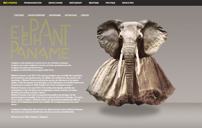 Elephant Paname - Site Internet